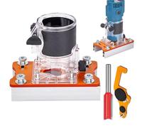 Base per fresatrice per legno - Strumento resistente, supporto compatto in metallo, base di precisione per smussare scanalature, taglio, macchina da taglio per mobili, armadietti, progetti di