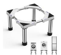 Base per Frigorifero, Altezza 28-31 cm, Supporto per Lavatrice, Supporto Universale per Frigorifero per Elettrodomestici, Larghezza 43-66 cm, Bianco