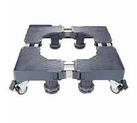 Base per Lavatrice-carrello mobile regolabile, per lavatrici, asciugatrici, lavanderie e frigoriferi, Lunghezza/Larghezza 43-68cm, Altezza 9-12 cm (Grigio,4 ruote + 84piedi)