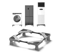 Base per Lavatrice con 4 Piedi,Regolabile Supporto Lavatrice 42-65 cm,Smorzamento Riduzione del Rumore,Carico 200 KG, per Congelatore Frigorifero e Asciugatrice