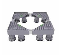 Base per Lavatrice con Funzione di Assorbimento Degli Urti,-Base Lavatrice Regolabile per Frigoriferi, Regolabile 42 a 66 cm, Altezza 10-12 cm (Grigio,8 piedi)