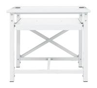 Base per lavatrice con ripiano estraibile, colore bianco | Acciaio robusto, portata 100 kg, cuscinetti antiscivolo, facile da montare