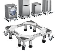 BASE PER LAVATRICE CON RUOTE E PIEDINI PORTATA 500 KG SUPPORTO STABILIZZATORE PE