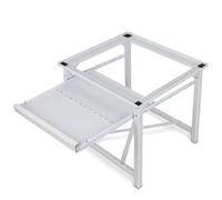 Base per lavatrice in acciaio, rialzo per lavatrice con ripiani, portata 150 kg, stabile base per lavatrice, telaio rialzo per asciugatrice, frigorifero, bianco, 60 x 56 x 52 cm (lunghezza x larghezza