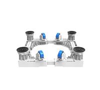Base per lavatrice regolabile Base mobile universale Supporto per frigorifero 4×2 Ruote girevoli in gomma con bloccaggio Base a rullo per elettrodomestici Carrello per lavatrice regolabile 4