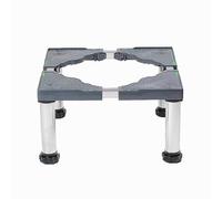 Base per lavatrice regolabile con 4/8 piedi, con funzione ammortizzante antiscivolo per frigorifero asciugatrice, larghezza regolabile 45 - 70 cm, altezza 24 - 27 cm (Grigio,4 Piedi (24-27cm))