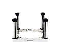 Base per lavatrice regolabile per asciugatrice Supporto per alzata per lavatrice Supporto universale per frigorifero Larghezza/lunghezza regolabile 40-65 cm Ripiano rialzato in acciaio inoss