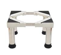 Base Per Lavatrice Regolabile, Supporto Base per Frigorifero Lunghezza/Larghezza Regolabile 30-48cm Altezza 23-26cm Supporti 150 kg, Base per Lavatrice Asciugatrice Frigoriferi 4 Piedi Fissi Bianca