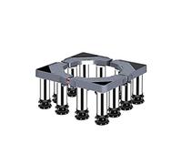 Base per lavatrice regolabile, supporto per lavatrice migliorato, base per frigorifero rialzata, supporto per rullo regolabile da 47,5 a 63 cm, condizionatore d'aria da 4/8/12 piedi, antivib