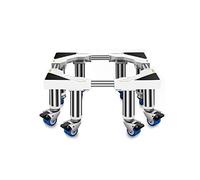 Base per Lavatrice Regolabile Supporto per Lavatrice Resistente Base Mobile con Doppie Ruote Girevoli 45-65 cm per Lavatrice Asciugatrice e Ripiano per Asciugatrice Multifunzione Frigo Freez