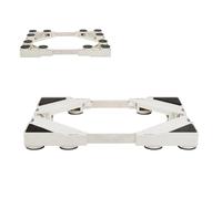 Base per Lavatrice, Supporto Base per Lavatrice Frigorifero Lunghezza 50cm-77cm Larghezza 45cm-72cm Altezza 5.5cm Supporti 300 kg, Base per Lavatrice Asciugatrice Frigoriferi 12 Piedi Fissi Bianca