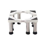 Base per Lavatrice, Supporto Base per Lavatrice Frigorifero Lunghezza/Larghezza 42cm-68cm Altezza 23cm-26cm Supporti 250 kg, Base per Lavatrice Asciugatrice Frigoriferi 8 Piedi Fissi Bianca