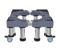 Base per Lavatrice, Supporto Base per Lavatrice Frigorifero Lunghezza/Larghezza Regolabile 41-63cm Altezza 23-25cm Supporti 100 kg, Base per Lavatrice Asciugatrice Frigoriferi 8 Piedi Fissi Gray