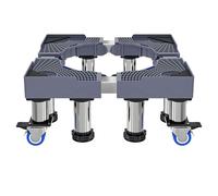Base per Lavatrice, Supporto Base per Lavatrice Frigorifero Lunghezza/Larghezza Regolabile 41-63cm Altezza 18-20cm Supporti 100 kg, Base per Lavatrice Asciugatrice Frigoriferi 8 Piedi Fissi Gray