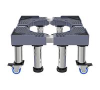 Base per Lavatrice, Supporto Base per Lavatrice Frigorifero Lunghezza/Larghezza Regolabile 41-63cm Altezza 28-30cm Supporti 80 kg, Base per Lavatrice Asciugatrice Frigoriferi 4 Piedi Fissi Gray