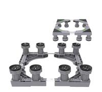 Base Per Lavatrice Supporto mobile for lavatrice, ruota ondulata, cestello, universale, multifunzionale, ammortizzante e con base rialzata(Grey Standard-8 legs)