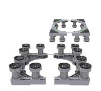 Base per lavatrice Supporto mobile for lavatrice, ruota ondulata, cestello, universale, multifunzionale, ammortizzante e con base rialzata(Grey Standard-12 legs)