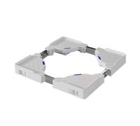 Base per Lavatrice Telaio Intermedio Universale per Lavatrice e Asciugatrice misura regolabile (45-65 cm) con Funzione di Assorbimento Degli Urti Bianco