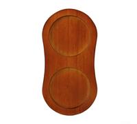 Base per macina pepe in legno di acacia, organizer da cucina, vassoio a doppio scomparto, supporta dispositivi di macinazione manuale, finitura liscia, nero o legno o colore retrò, 15 x 7,8 x 1,5 cm