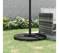 Base per Ombrellone a Croce in Acciaio con Vite Laterale, 100x100x75 cm, Nero