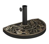 Base per Ombrellone a Mezzaluna da Ø38 mm e Ø48 mm 50x31x32 cm Bronzo