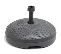 Rombo Racing - Base ombrellone riempibile PVC effetto rattan per pali fino a 35 mm Antracite