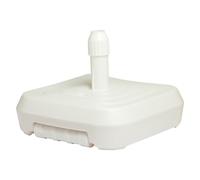 Base per Ombrellone Bianca in Plastica cm 60x60 per Palo mm 30-54 Ø Con Ruote