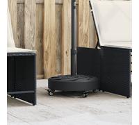 vidaXL Base per Ombrellone con Ruote per Pali Ø38/48 mm 27 kg Rotonda, Base per ombrellone con Ruote, Base per ombrellone Rotonda, Porta ombrellone