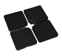 Base Per Ombrellone Da 4 Pezzi Riempibili Con Acqua O Sabbia E Ganci Di Connessione, Nero