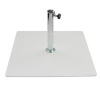 Base per Ombrellone da Giardino 20 Kg per Tubi Ø38mm in Metallo Bianco