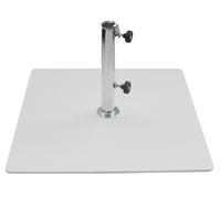 Base per Ombrellone da Giardino 30 Kg per Tubi Ø55mm in Metallo Bianco