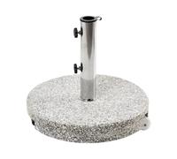 Base per ombrellone da giardino rotondo in granito grigio 45 cm Cerzeto