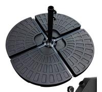 Base per Ombrellone da Giardino Spiaggia 4x Basi a Croce Riempibile Colore Grigi