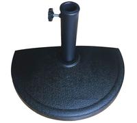 Base Per Ombrellone Da Muro Mezza Luna In Resina Colore Antracite 50x25xH33 Cm