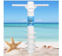 Base per ombrellone da spiaggia AMMSUN, ancoraggio per sabbia, resistente, per esterni, con 5 viti a spirale, universale e taglia unica, ideale p