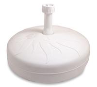 BASE PER OMBRELLONE DA SPIAGGIA, GIARDINO ROTONDA, COLORE BIANCO, DIAMETRO: 45CM