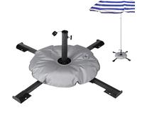 Base per ombrellone da terrazza - Supporto per ombrellone pieghevole, base di peso regolabile, supporto per ombrelloni da patio portatile a lunga durata, con ruote, per barbecue, campeggio, terrazza
