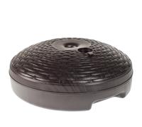 Base Per Ombrellone Rattan Tondo In Plastica, Moka Cm 45