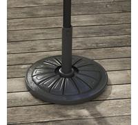 Base per Ombrellone Rotonda Ø43cm da 13kg in Cemento per Pali da 32/38/48mm, Nero