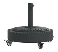 vidaXL Base per Ombrellone con Ruote per Pali Ø38/48 mm 27 kg Rotonda, Base per ombrellone con Ruote, Base per ombrellone Rotonda, Porta ombrellone