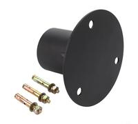 Base per pali di recinzione, robusta base di montaggio a catena in acciaio con facile installazione, flangia da pavimento per ringhiera in metallo per asta delle lettere (78 mm)