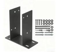 Base per pali in acciaio resistente, staffa per pali in cemento da 10,2 x 10,2 cm, per ringhiere di ponte, recinzioni, cassette postali, cabine, basi di supporto per patio (1 pezzo)