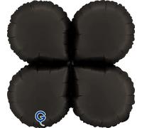 Base per palloncino, alluminio, 4 gocce, 42 x 42 x 13 cm, colore nero fumo