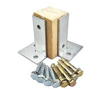 Base per pilastro in Acciaio Inossidabile, Supporto per palo per Recinzione Regolabile per carichi Pesanti/Base di Supporto per staffe per ringhiera per padiglioni Esterni 1,5x1,5 2x2 2x4 4x4 6x6 7x7