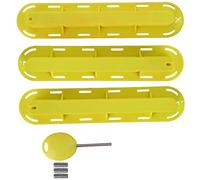 Base per pinna da surf in plastica ACCESILLY Supporto per pinna stabile, resistente agli urti e ad alta durezza per appassionati di tavole da surf, set da 3 pezzi con chiave (Giallo)