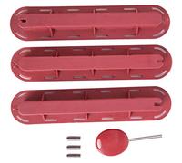 Base per pinna per tavola da surf in plastica da 3 pezzi, accessorio per tavola da surf, scatola con alette ad alta tenacità con chiave a vite, base per pinna leggera per (Rossa)