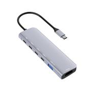 Base per portatile DLH DY-TU5005 USB-C 100 W Argento 4K Ultra HD HDMI