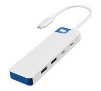 Flex 4 porte USB C Combo Hub (blu)