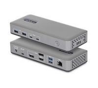 StarTech Docking Station USB-C Triple Monitor, DisplayPort/HDMI, 4K 60Hz, Ricarica Laptop 100W, Ethernet 1GbE, Senza Driver, Dock Multi-Monitor per Windows