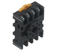 Base per presa relè PF083A 8 pin DIN Rail Timer Modulo Staffa di montaggio per DH48S Sicuro Rame Zincato 40x55x20mm Nero